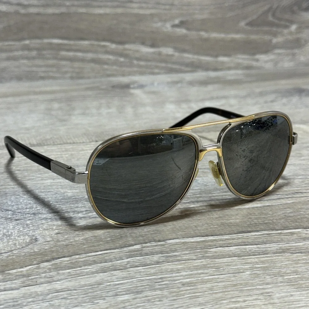 Dolce & Gabbana‎ Sunglasses Frames Only 58 Silver Gold Aviator Made Italy DG2047